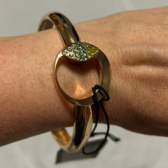 Gold Half Moon & Stars Bangle - Picture 4 of 6